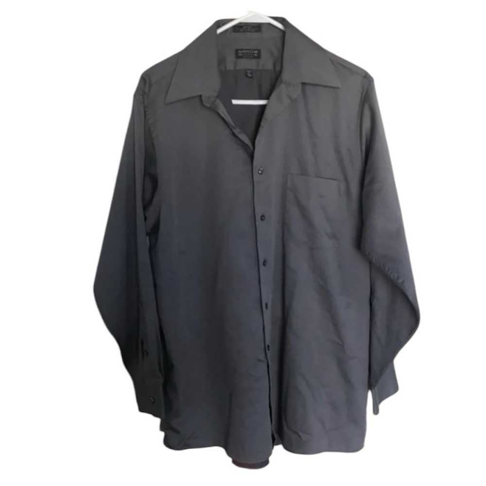 Men’s Arrow Gray Dress Shirt Medium